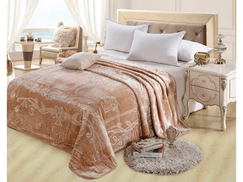 Плед евро Blumarine, 200*240 см, коричневый