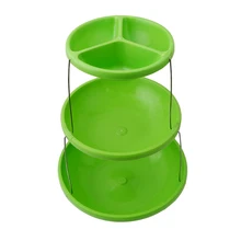 Торт закуски стеллаж для хранения пластмассовый тарелка трехслойная Складная тарелка для фруктов Домашний Органайзер кухонный поднос контейнеры для еды PC679344