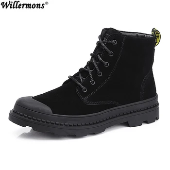 

Winter Military Men's Outdoor Warm Cotton Safety Boots Men Army Suede Leather Snow Ankle Boots Shoes Botas Hombre