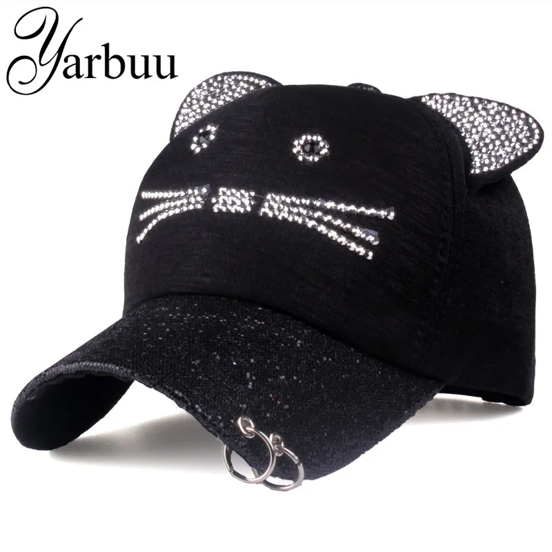 [YARBUU] брендовая бейсболка 2017 Кепка от солнца для женщин шапки с котом