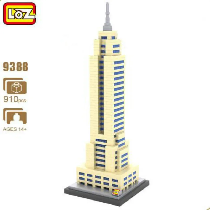 

LOZ Empire State Building Blocks toys World Famous Architecture Mini Bricks DIY Toys Christmas Quiz Present toys for children