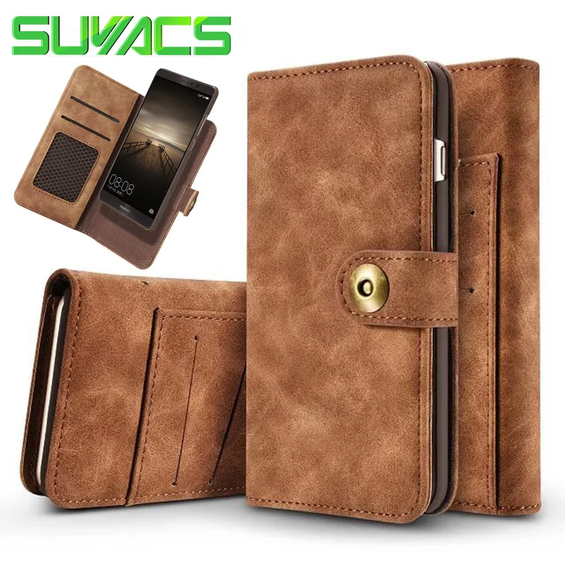 SUYACS For iphone X XS MAX XR Leather Flip Wallet