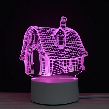 

Fairy Tale House Dream Fairyland LED 3D Acrylic Night Lamp Light Luminary Touch and Remote Lamps Lights Kids Decoration Gifts