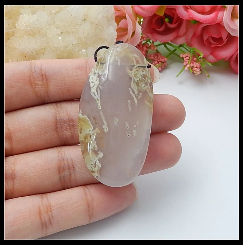 Распродажа 1 шт. Модный кулон с натуральным Мохом и агатом 49x25x10 мм 18 7 г|jewelry