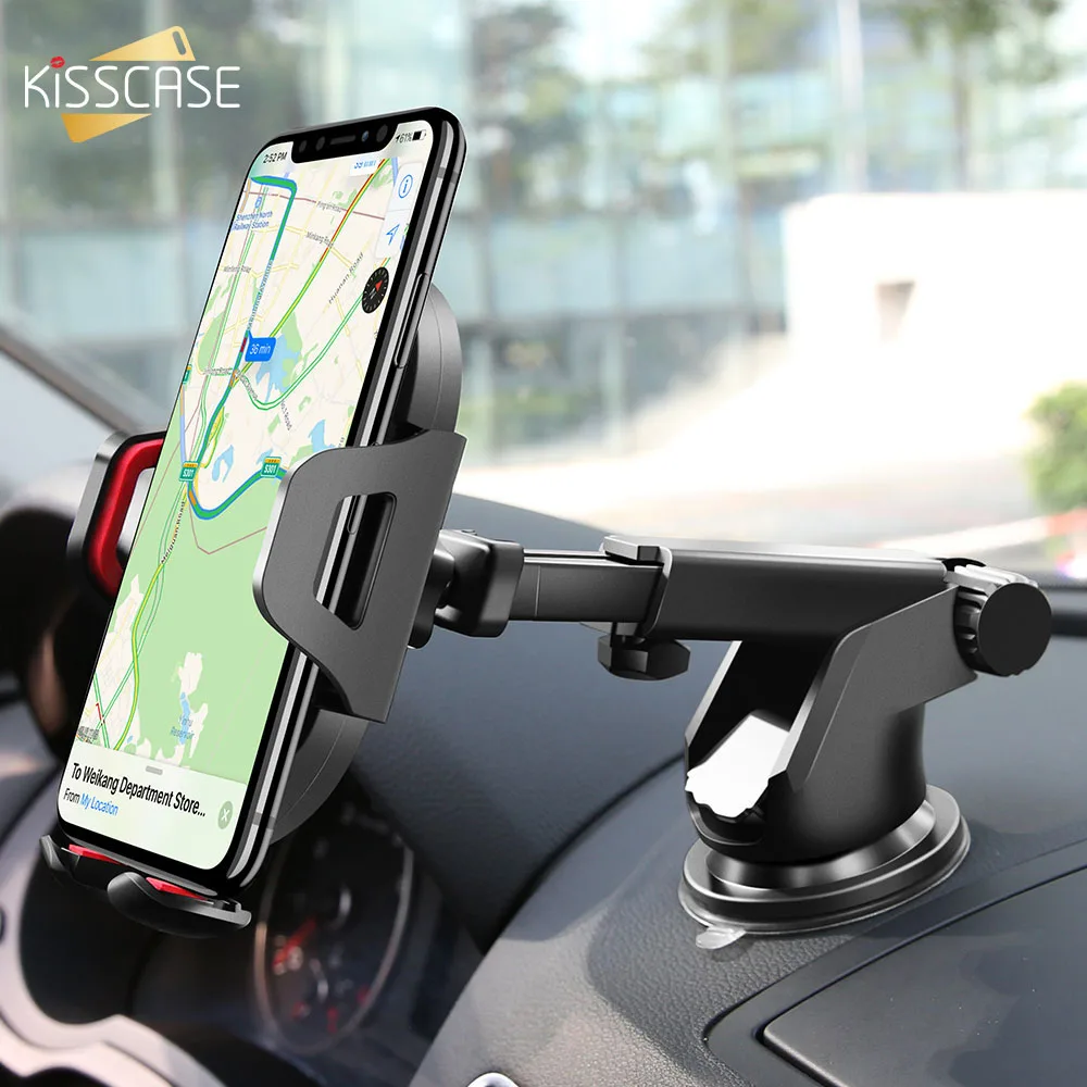 KISSCASE Auto Telefon Halter Für iPhone Einstellbare Halter Für Telefon in Auto Windschutzscheibe S