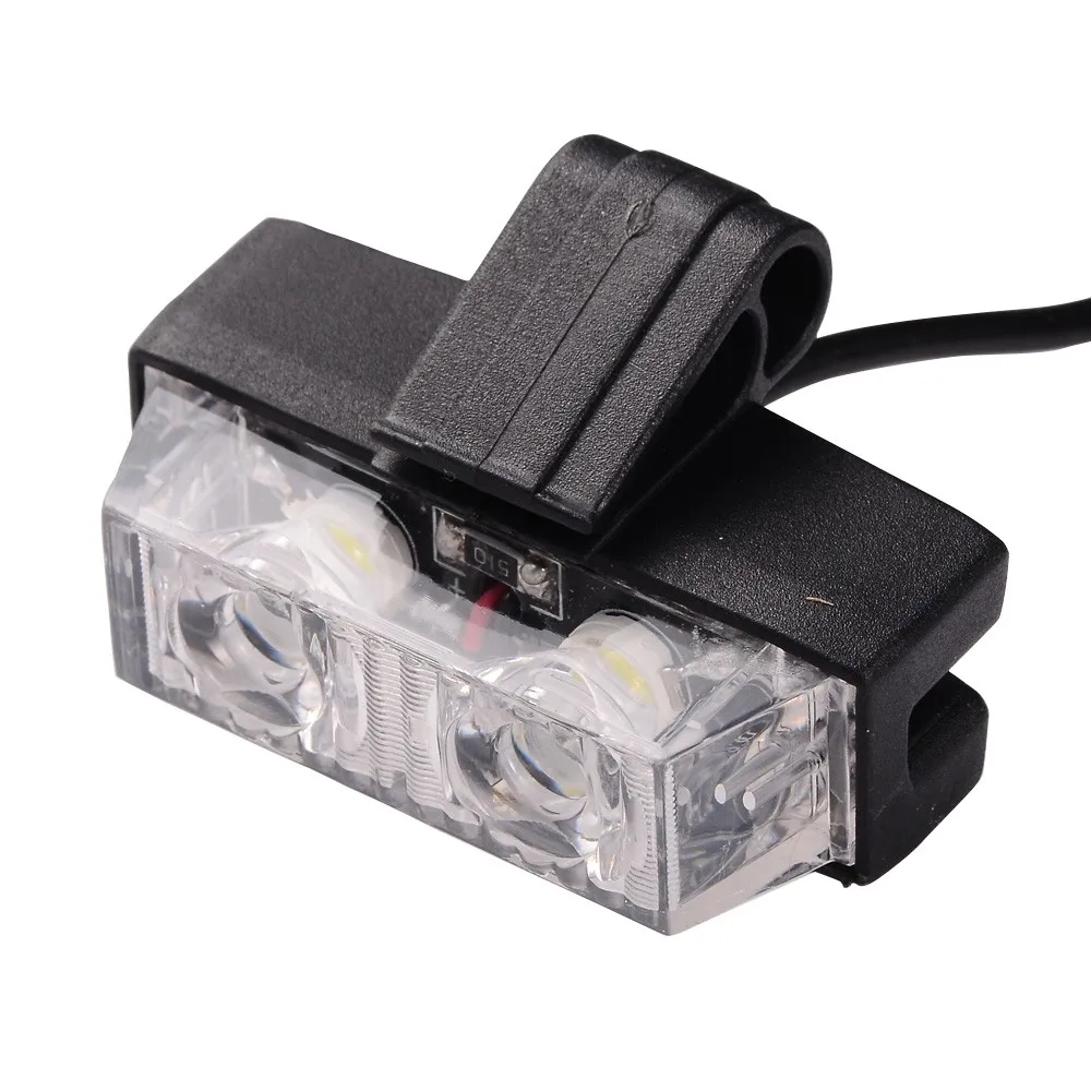 1 Set Flashing LED Lights White Car LED Light Wireless Auto Dash Grill