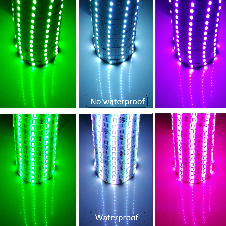 RGB Светодиодная лента 5050 SMD DC 12 В Гибкая светодиодная Диодная fita 5 м 10 15 Led s неоновая