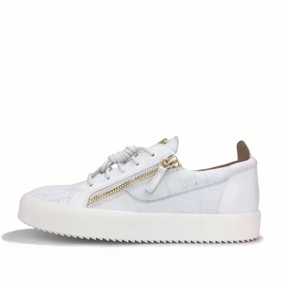 

Authentic Giuseppe x zanotti design White Stone Veins GZ Low Top Sneakers Men's and Women's Flat Designer Casual Shoes