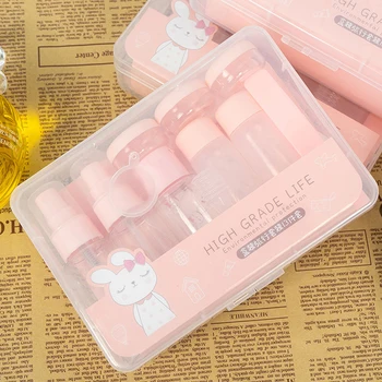 

Plastic Bottle Set With Case Simple Cosmetic Sub-bottle Shampoo Conditioner For Travel