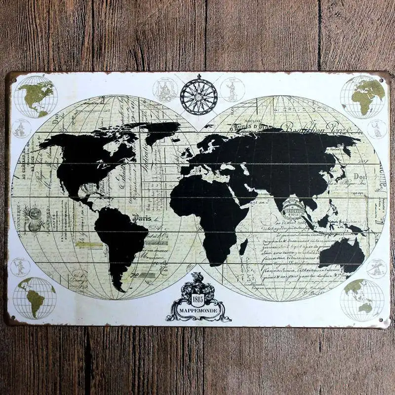 retro map line vintage tin plate metal tin signs wall decor garage club barn parlor bedroom plaques 20x30cm - Bedroom Wall Plaques retro map line vintage tin plate metal tin signs wall decor garage club barn parlor bedroom plaques 20x30cm - Bedroom Wall Plaques