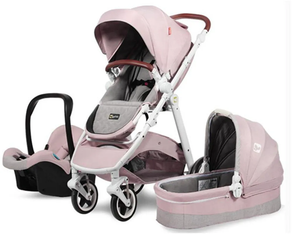 

Isabell style cool baby land scape 3 in 1 With Car Seat carry cot easy Folding Baby Carriage For new born to 4years