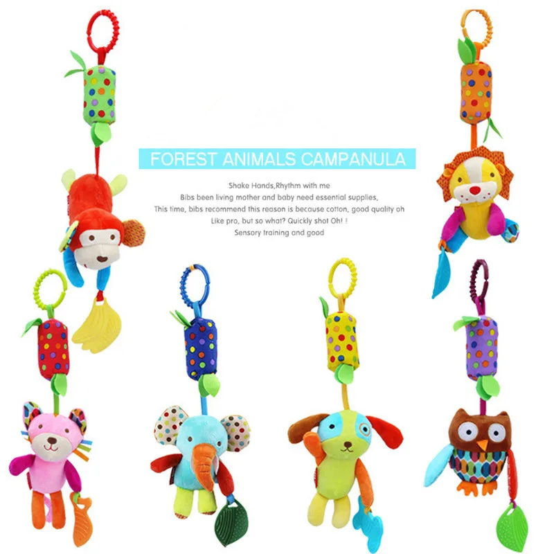 

Baby Toy Soft Cartoon Plush Doll Baby Rattle Ring Bell Gift