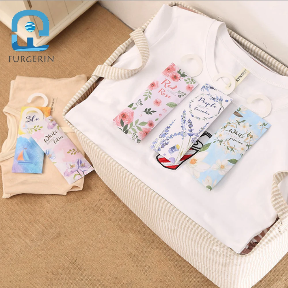 FURGERIN-Natural Air Freshener for Home, Hanging Lavender, Solid Air Refresher Sachets, Paper Bag for Car, Drawer, Wardrobe,