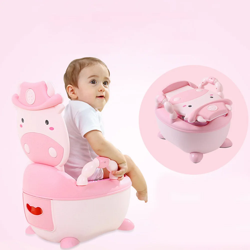 MrY Baby Potty Toilet Bow дети постельное белье портативный писсуар удобная спинка Cartoonl обучающая сковорода унитаз сиденье Детский горшок