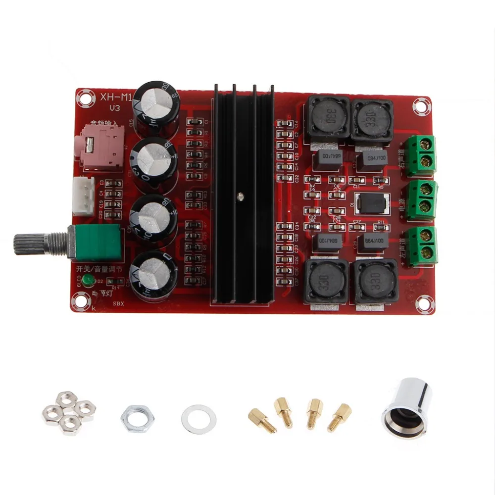 Цифровой усилитель TPA3116D2 2x100 Вт 2 канальный аудиоусилитель 12 24 В DIY модуль источник