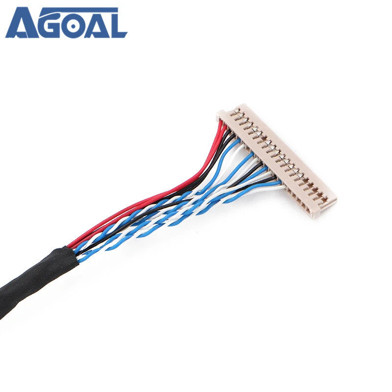 Универсальный 1ch 6-бит 20 контактов LVDS кабель 20pin двойной одиночный 6 6-бит для 12 дюймов-15 дюймов ЖК-панели