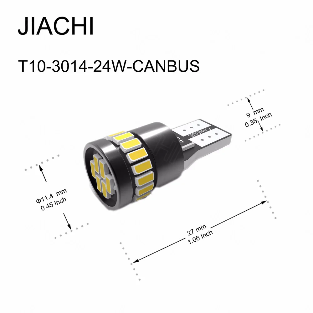 JIACHI 100 шт T10 W5W 194 168 501 5W5 светодиодный автомобильный светильник CANBUS Авто Внутреннее освещение белый желтый красный синий DC 12 вольт