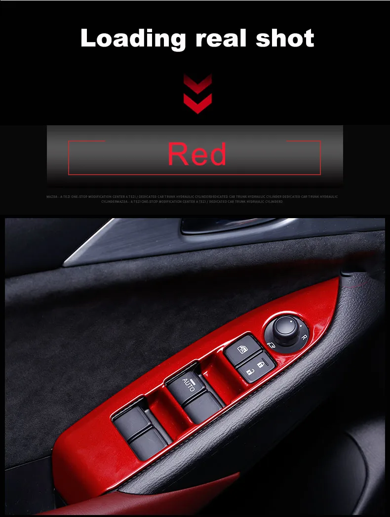 Автомобильный интерьер двери подлокотник Панель окна переключатель подъема и пуговицы чехол накладка Стикеры для Mazda CX3 CX-3 CX 3 аксессуары