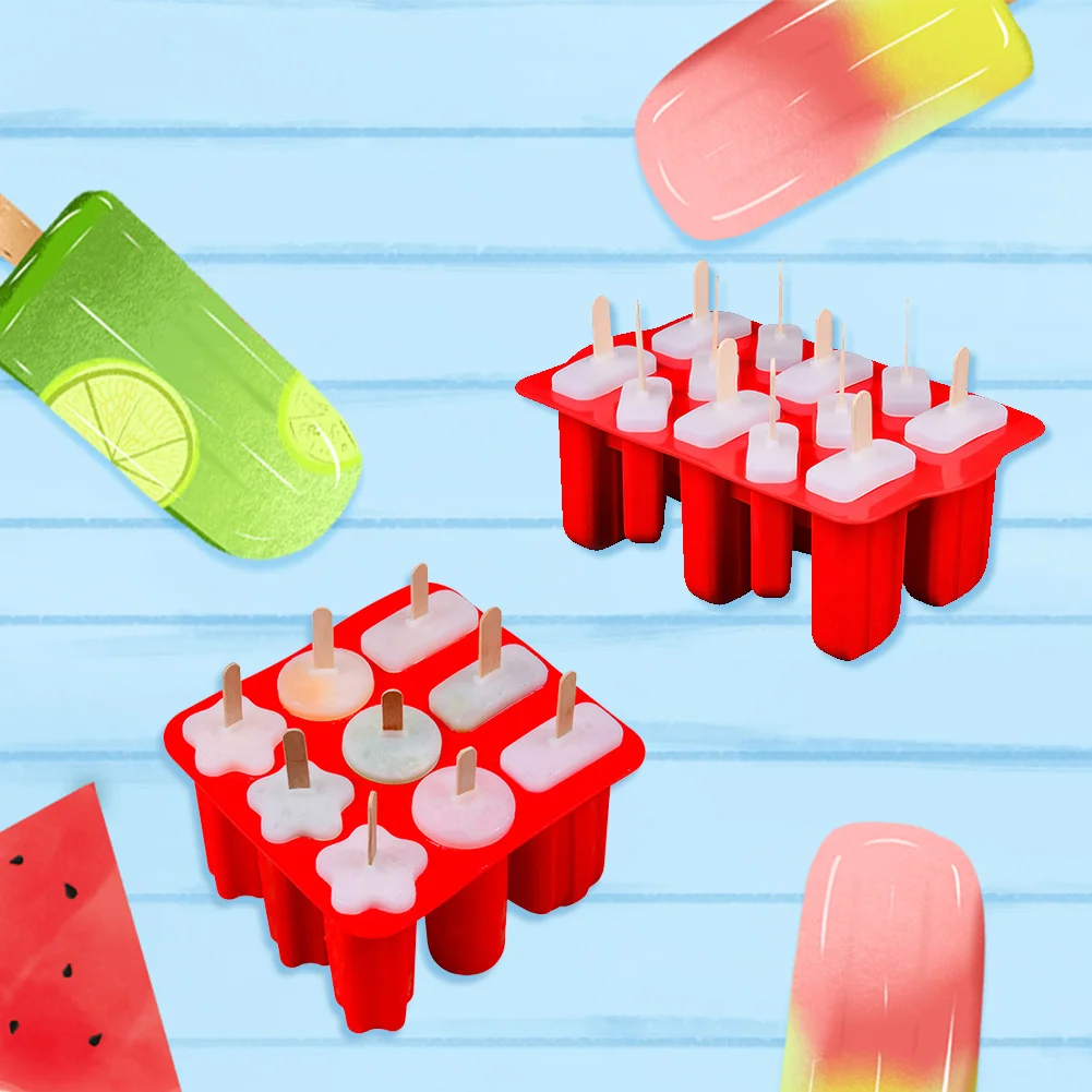 Новые горячие Popsicle Силиконовые формы ручной работы кубики мороженого 2 типа многоразовый лед формы для крема палочки для сладостей