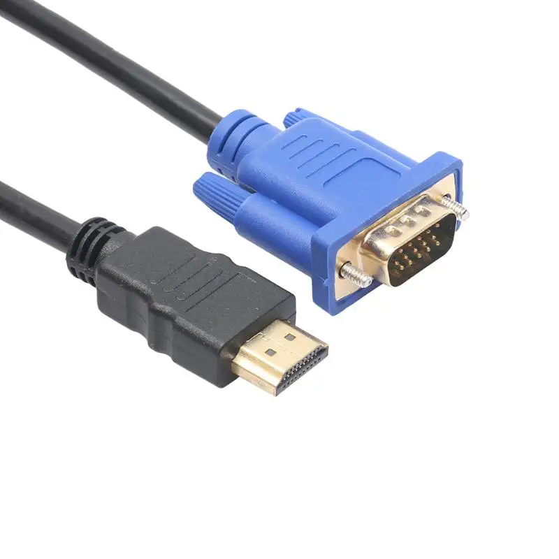 3 м/5 м HDMI ЗОЛОТОЙ штекер для VGA HD мужской 15Pin 1080P HDTV конвертер кабель Шнур провода линия для HDTV