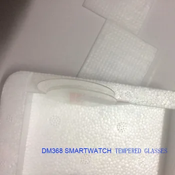 

2018 original DM368 smartwatch wristwatch clock hour Tempered Glass 2pcs/lot round Screen Protector Tempered glass film glasses