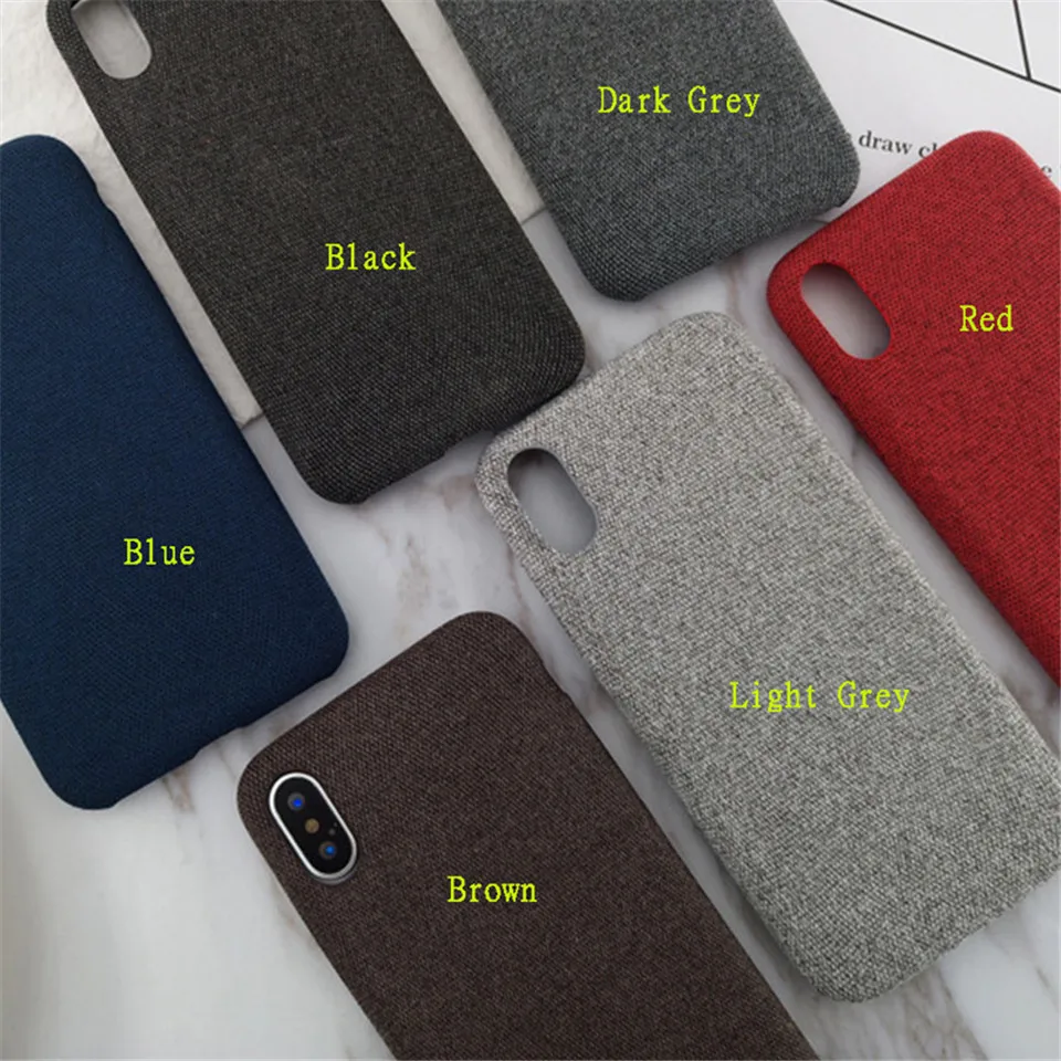 iPhone 6/7/8 Plus Fabric And Leather Back Cover (Light Grey