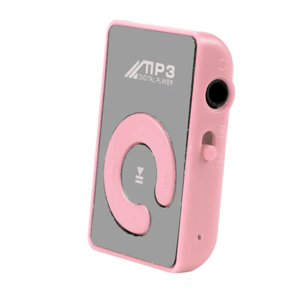 Мини mp3-плеер модная MP3 Поддержка 32 Гб TF карта BK слот цифровой мини USB MP3 музыкальный медиа детский аудио музыкальный плеер - Цвет: Розовый