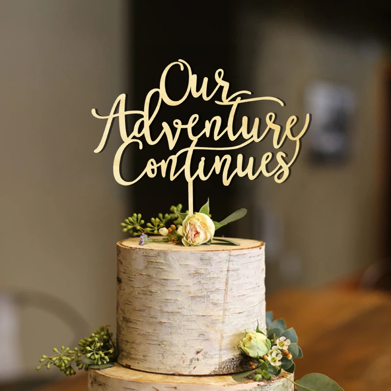 Love Letter Wooden Cake Topper Wedding Decorations Festival Cookies Fondant Gift
