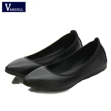 Vangull/Женская обувь размера плюс 33-44 простые водонепроницаемые мокасины на плоской подошве без застежки повседневные Модные лоферы из искусственной кожи на весну-осень, новинка