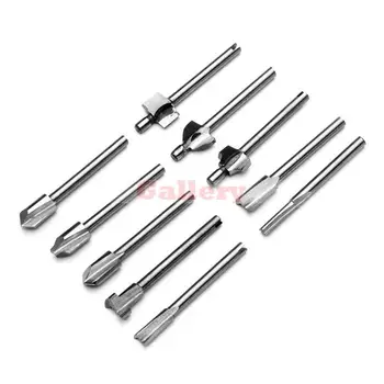 

Tools Power 2 Sets Lot 10pcs 1/8 Inch Shank Woodworking Router Bit Dremel Rotary Tool Parts
