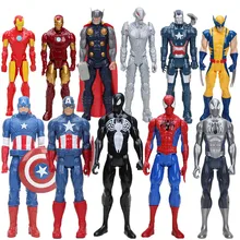 Super Hero Action Figure Toys The Avenger 29CM Thor Captain America Wolverine Spider Man Iron Man Hulk PVC Action Figure Toy play arts kai pa thor figure super hero hammer pa 27cm pvc action figure doll toys kids gift brinquedos