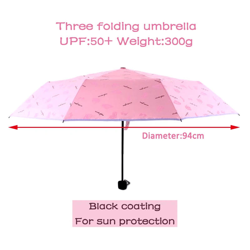 Small rain women beach umbrella high quality flowers mini beautiful