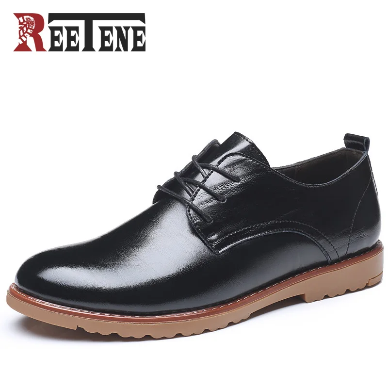 

Reetene Shoes Leather Men Handmade Men Shoes Fashion Zapatos Hombres Brand Lace-Up Men'S Leather Shoes For Men Sneakers
