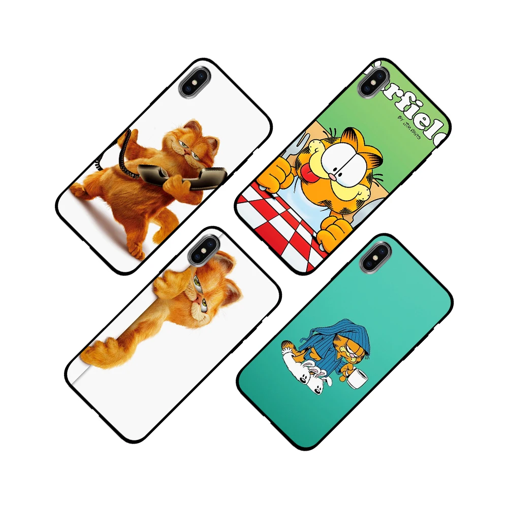 Ctue мультяшный Гарфилд Настольный Мягкий ТПУ чехол для Apple iPhone 6 6S 7 8 Plus 5 5S SE X XS MAX XR