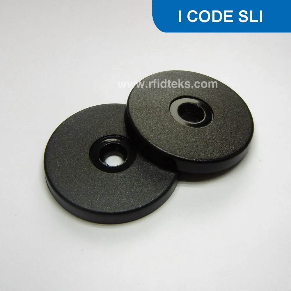 RT40 Dia: 40mm ABS RFID Tag Token, RFID Tag Disco de pvc, Tag RFID para patrol guarda 13.56 MHZ ISO 15693, I CODE SLI Chip frete grátis