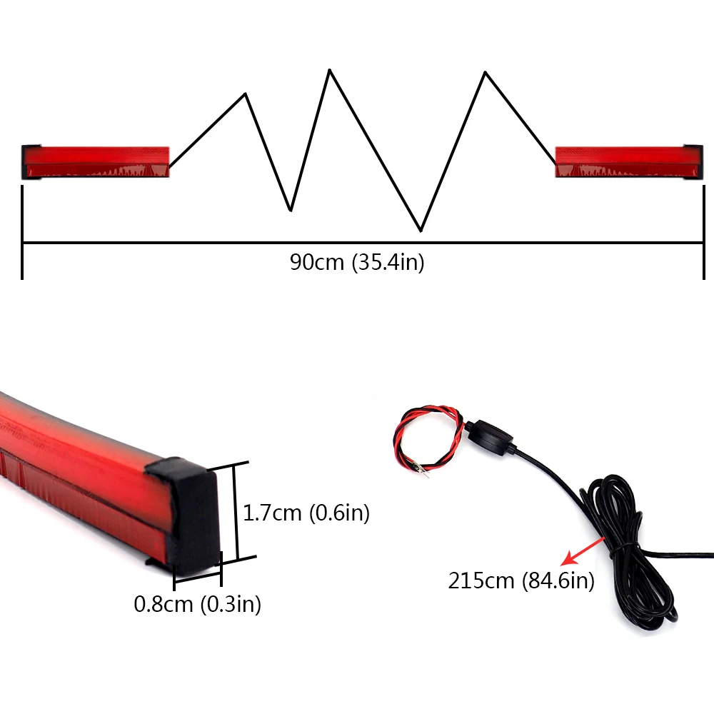 180pcs LED Additional Brake Lights Auto Super Hight Bright Mount Stop Lights 12V Signal Lamps Car Styling For BMW AUDI FIAT LADA