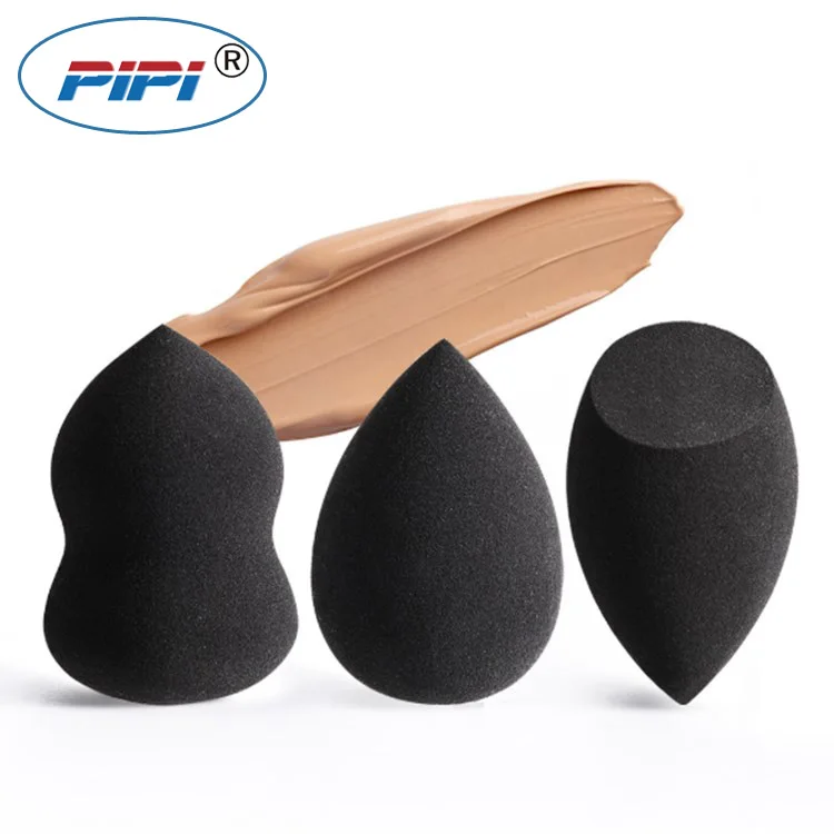 

Black Cosmetic Puff Makeup Sponge Blender Face Foundation Cream Blending Water Drop Shape Powder Puff