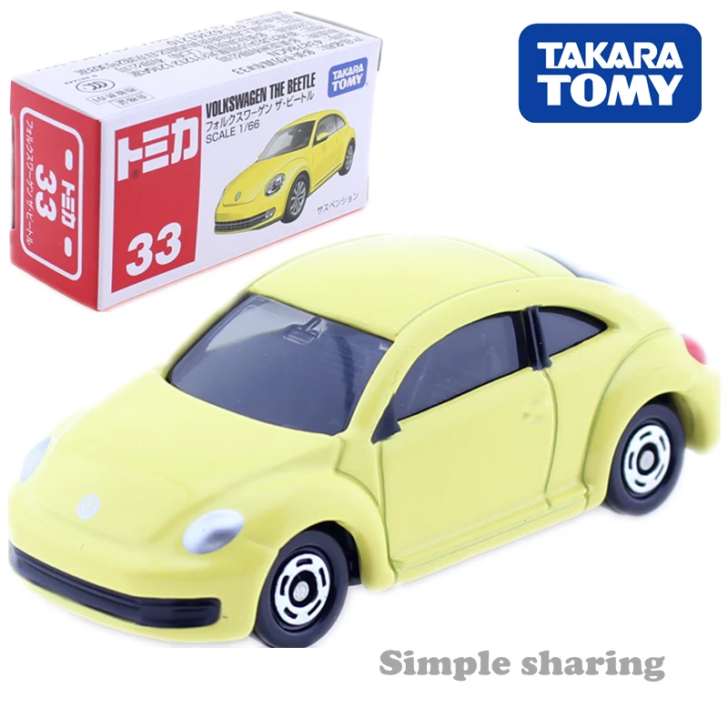 Takara Tomy Tomica No.33 Volkswagen Beetle модель Kit1/66 литья под давлением автомобилей Классическая