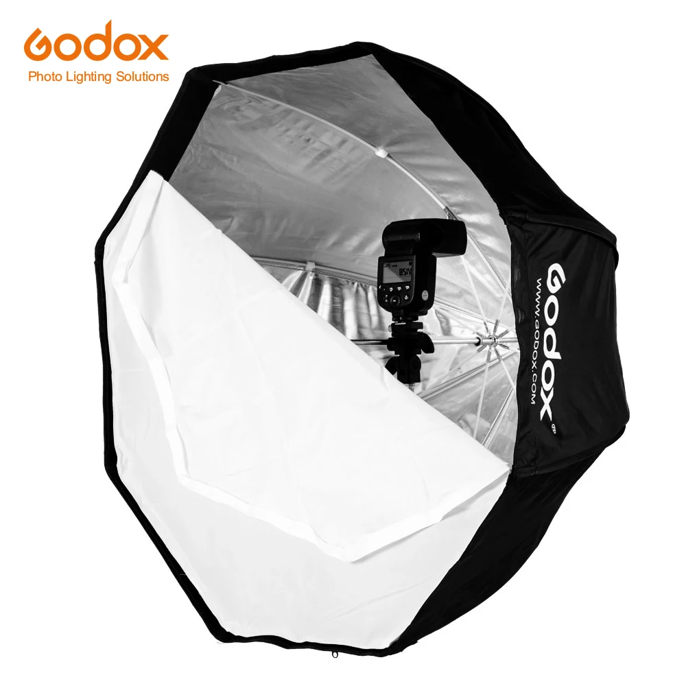 Godox 120 см/47,2 дюйма переносной восьмиугольный софтбокс отражающий мягкий зонтик парашют отражатель для студийной стробоскопической вспышки