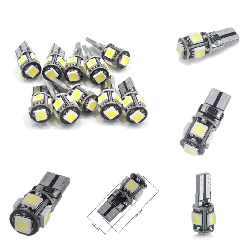 1 шт. T10 5 smd 5050 Светодиодная CAN шина без ошибок светильник РА s W5W 194 5SMD почки OBC|style