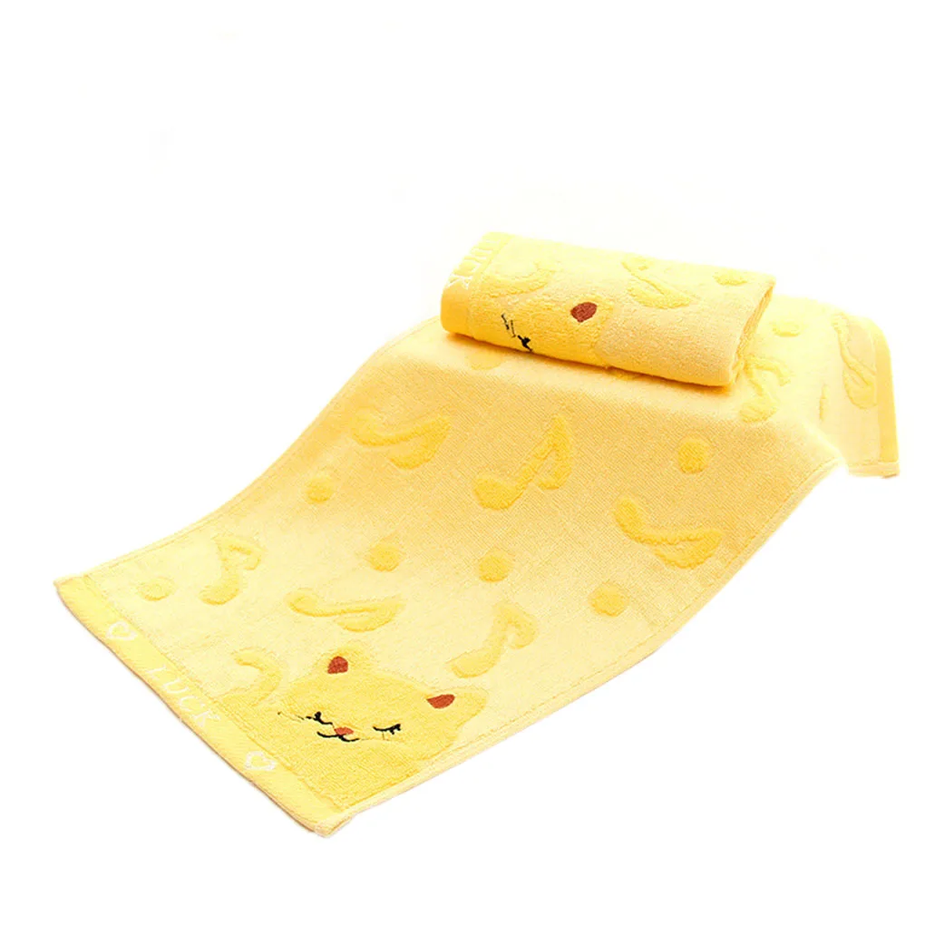 Бамбуковое волокно музыка кошка детские полотенца для лица полотенце для гидромассажной ванны 25*50 см - Цвет: 1