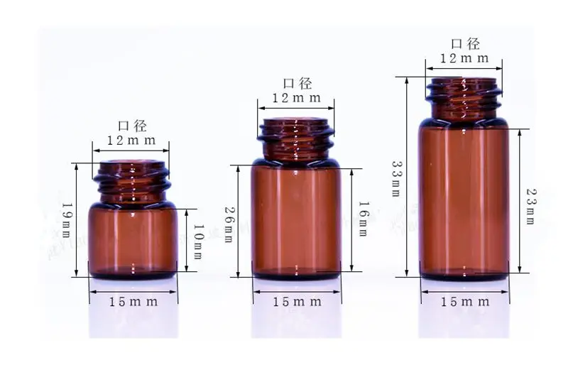Пустой 1 мл 2 мл 3 мл Эфирные масла Бутылка мини Эфирные масла многоразового бутылки Образец стеклянная бутылка f20171114