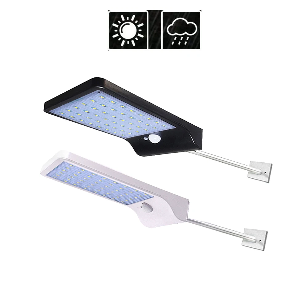 

Solar Light Waterproof IP65 PIR Motion Sensor Outdoor Garden Light Motion Activated Emergency Wall w metal pole