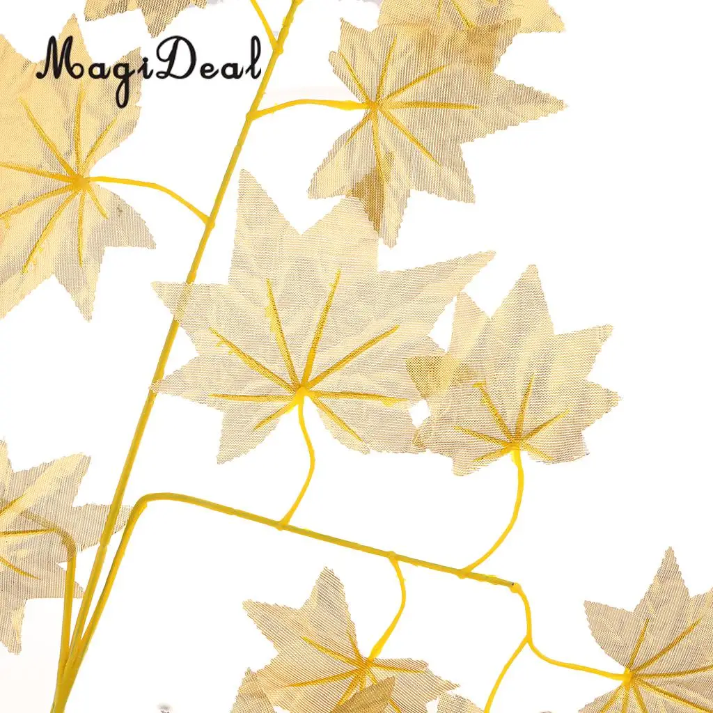 12pcs Artificial Ivy Autumn Maple Leaf Leaves Branches Plants Vine Fake Foliage Flower Home Garden Decorations