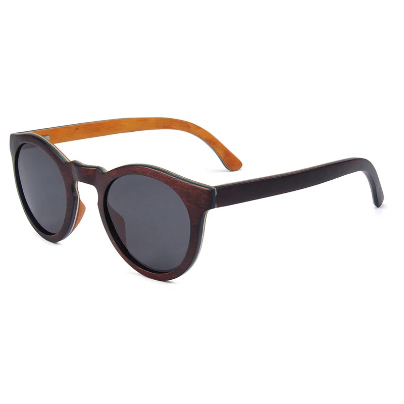 Ретро Скейтборд деревянные солнцезащитные очки es мужские Поляризованные оттенки бамбуковые солнцезащитные очки для женщин высокое качество ручной работы очки, которые плавают
