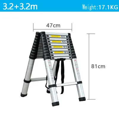 3,2 м Выдвижная складная алюминиевая елочка лестница, многоцелевой дом/library/Инженерная лестница
