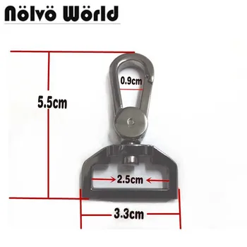 

30pcs 25X55mm 1 Inch gun metal silver snap hook for man bag removable,alloy clasp Hooks for men handbags belts strapping