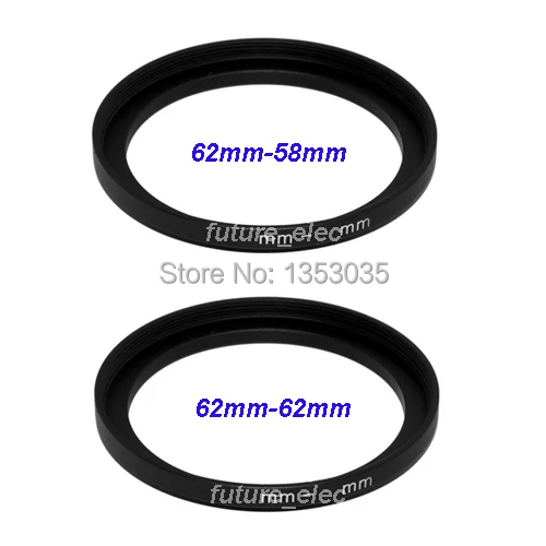 

Pro 2x 62mm to 58mm 62mm-58mm 62 58 mm Metal Step-Up Step Up Ring Camera Lens Lenses Filter Stepping Adapter Hood Holder Cap N14