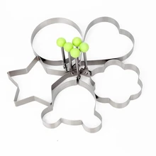 1Pc Baking Tools Food Grade Stainless Steel Star Heart Flower Omelette Machine Egg Cookie Pastry Cake Mold Kitchen Accessories pastry sandwich maker stainless steel puff pastry machine cake house western restaurant snack food snack equipment 220v 1pc
