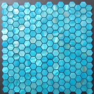 blue Шестигранная Геометрическая перламутровая плитка с ракушками для настенной плитки мебель мозаика щиток - Цвет: blue